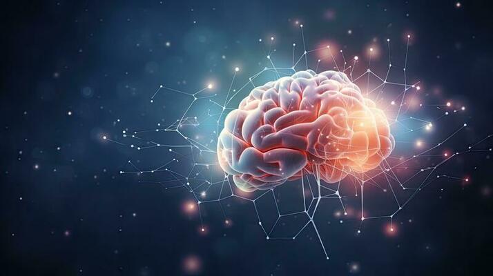 Brain with electricity coming off of it, quantum thinking, quantum leaping